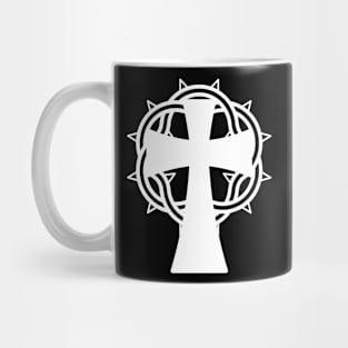 Celtic Cross And Crown Christian Logo Mug